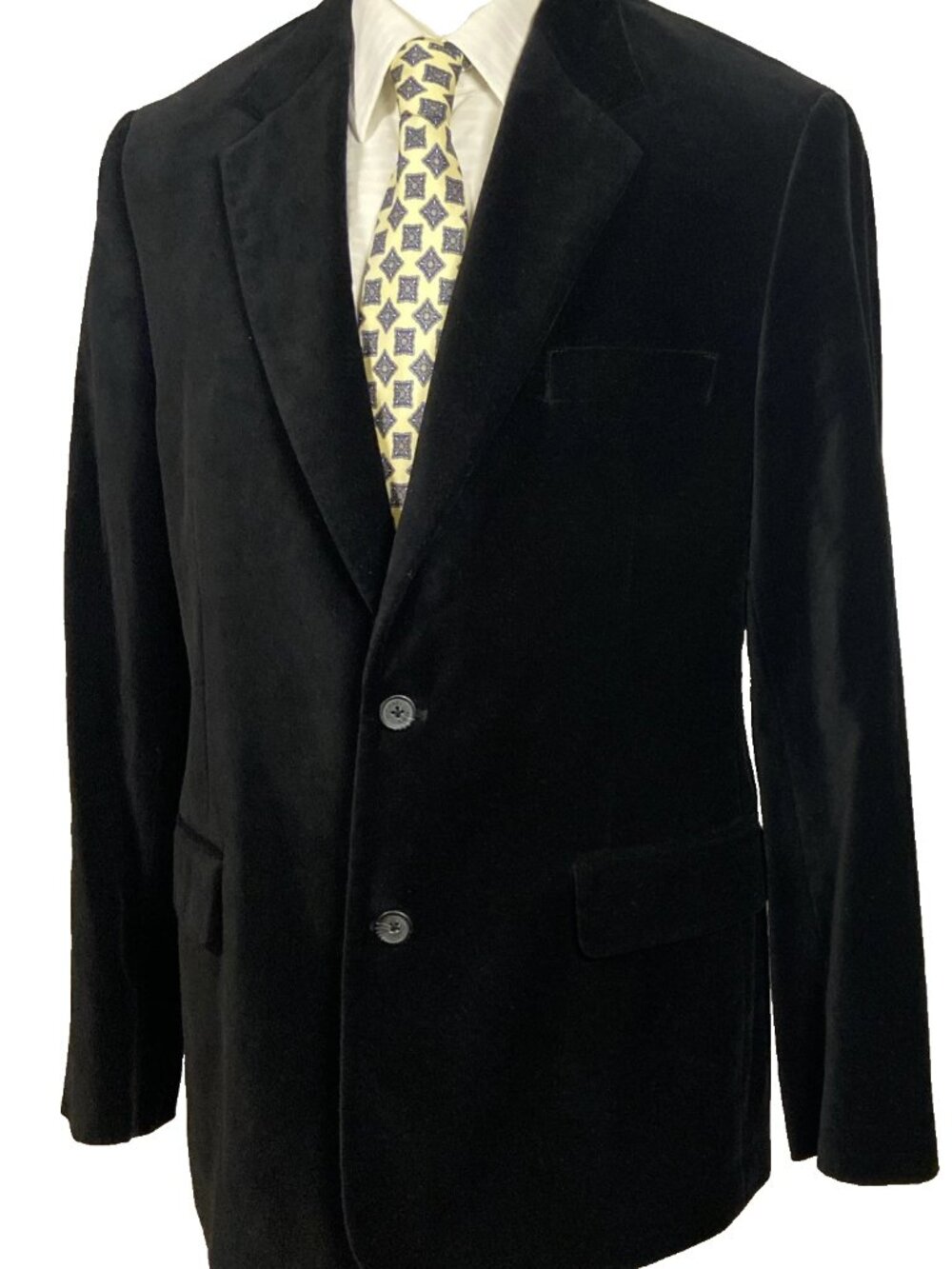 NWT Michael Kors Men's Classic Fit Black Velvet Sport Coat Blazer Black 42R - Picture 3 of 7
